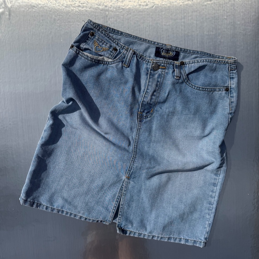 Vintage Low Waisted Denim Skirt